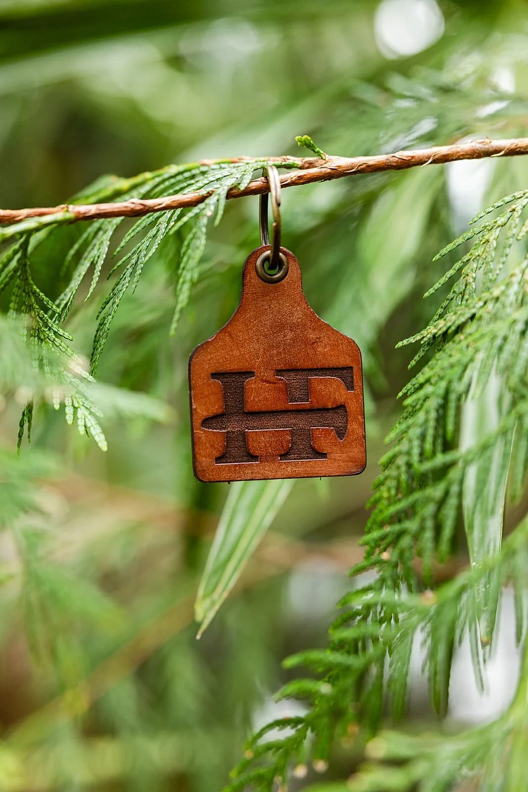 Leather keychain
