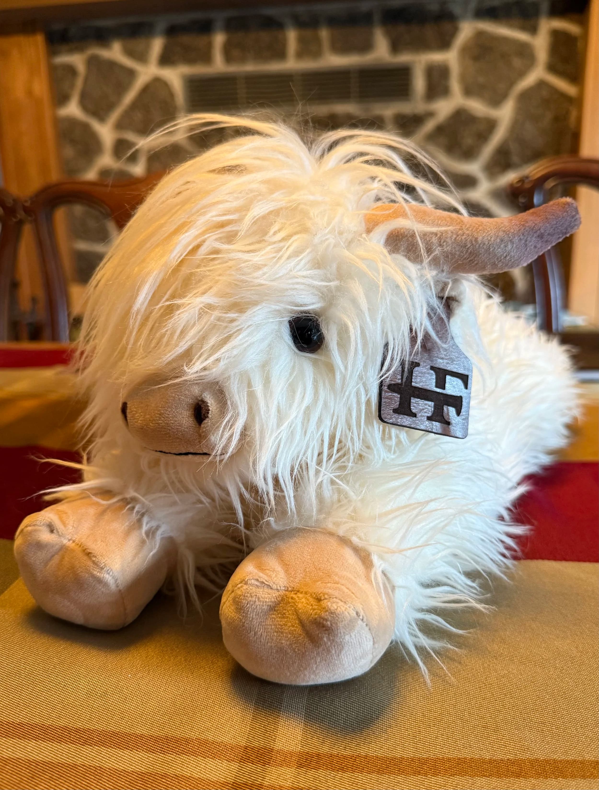 Princess Fiona — White Highland Cow Plush